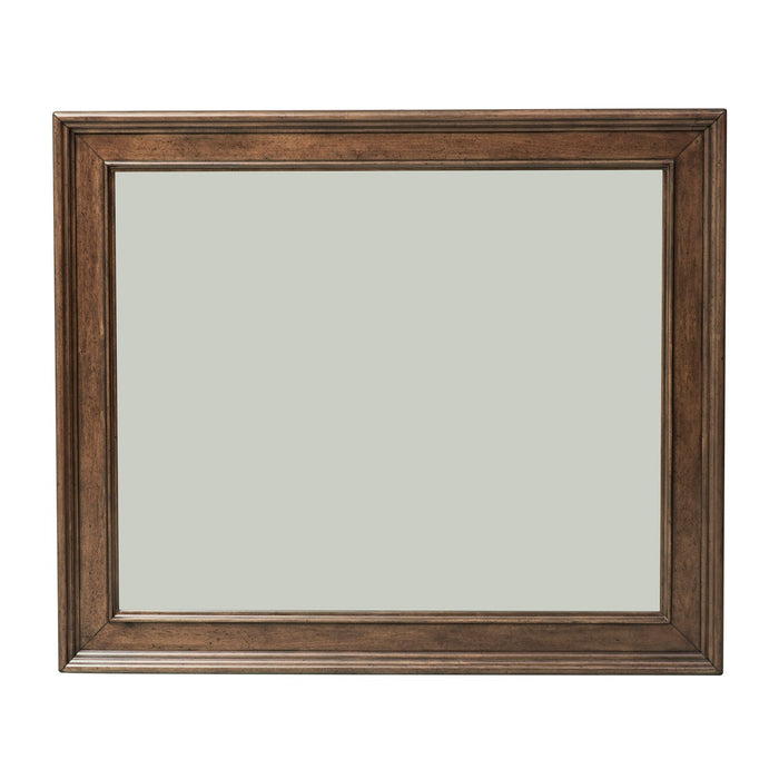Rustic Traditions Landscape Mirror in Rustic Cherry - Furniture 4 Less (Jacksonville, NC)