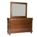 Rustic Traditions Landscape Mirror in Rustic Cherry - Furniture 4 Less (Jacksonville, NC)
