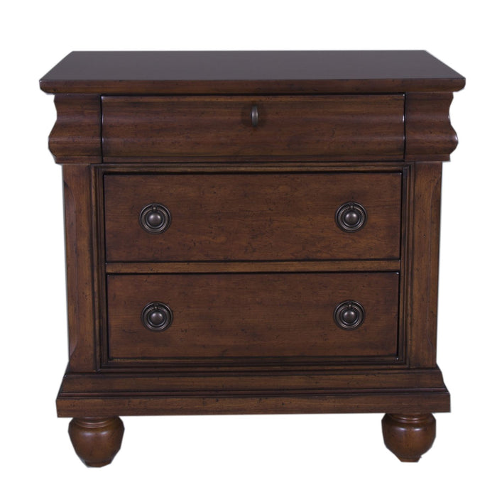 Rustic Traditions 3 Drawer Nightstand in Rustic Cherry - Furniture 4 Less (Jacksonville, NC)