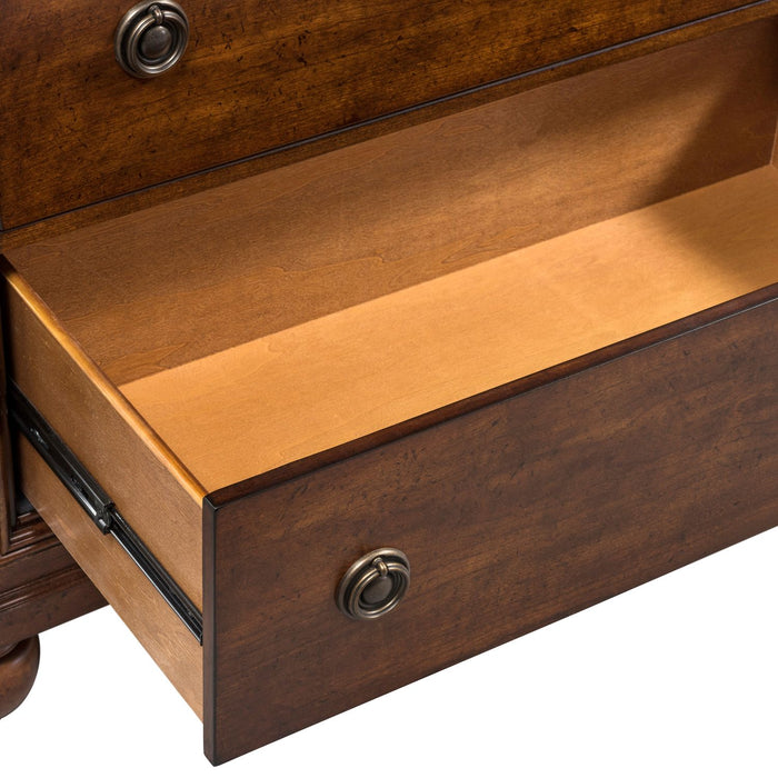 Rustic Traditions 3 Drawer Nightstand in Rustic Cherry - Furniture 4 Less (Jacksonville, NC)