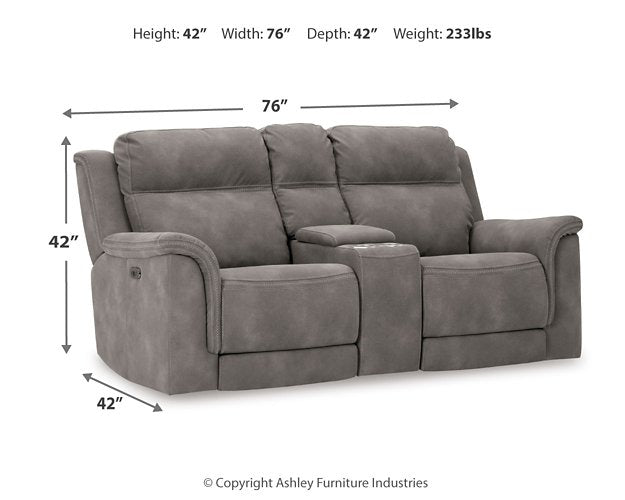 Next-Gen DuraPella Power Reclining Loveseat with Console - Furniture 4 Less (Jacksonville, NC)