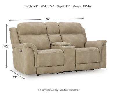 Next-Gen DuraPella Power Reclining Loveseat with Console - Furniture 4 Less (Jacksonville, NC)
