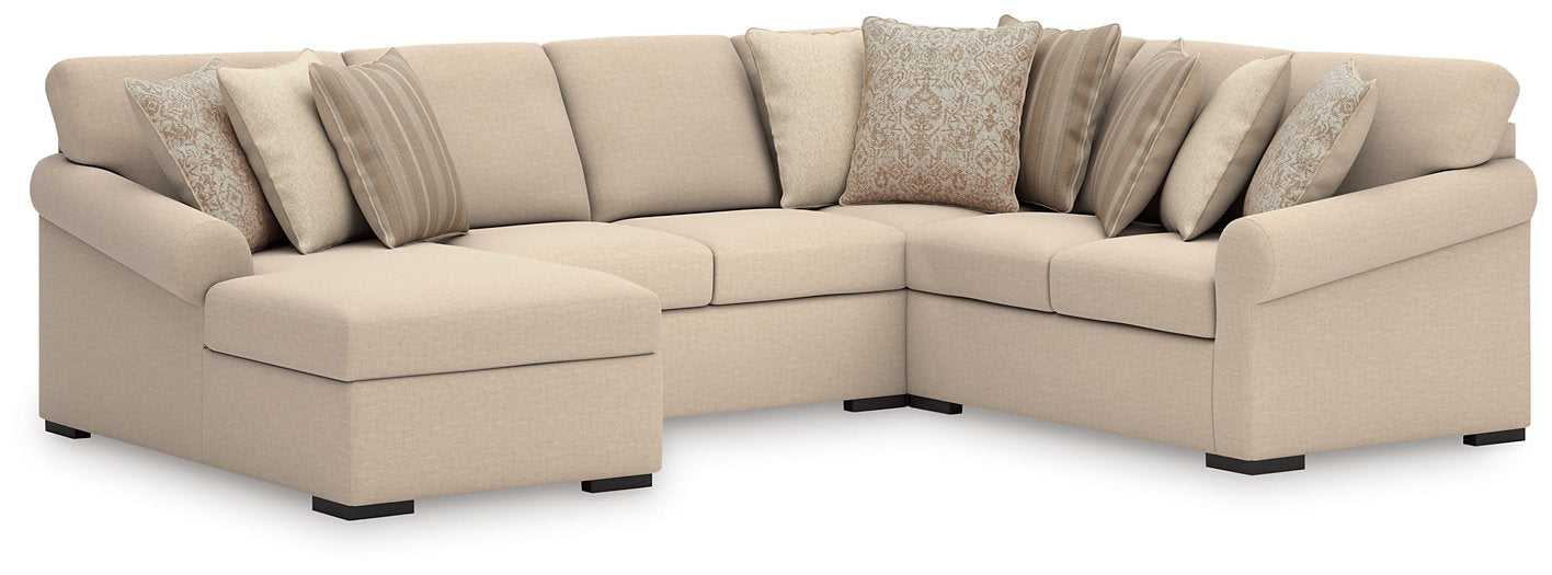 LadyMae Sectional with Chaise - Furniture 4 Less (Jacksonville, NC)