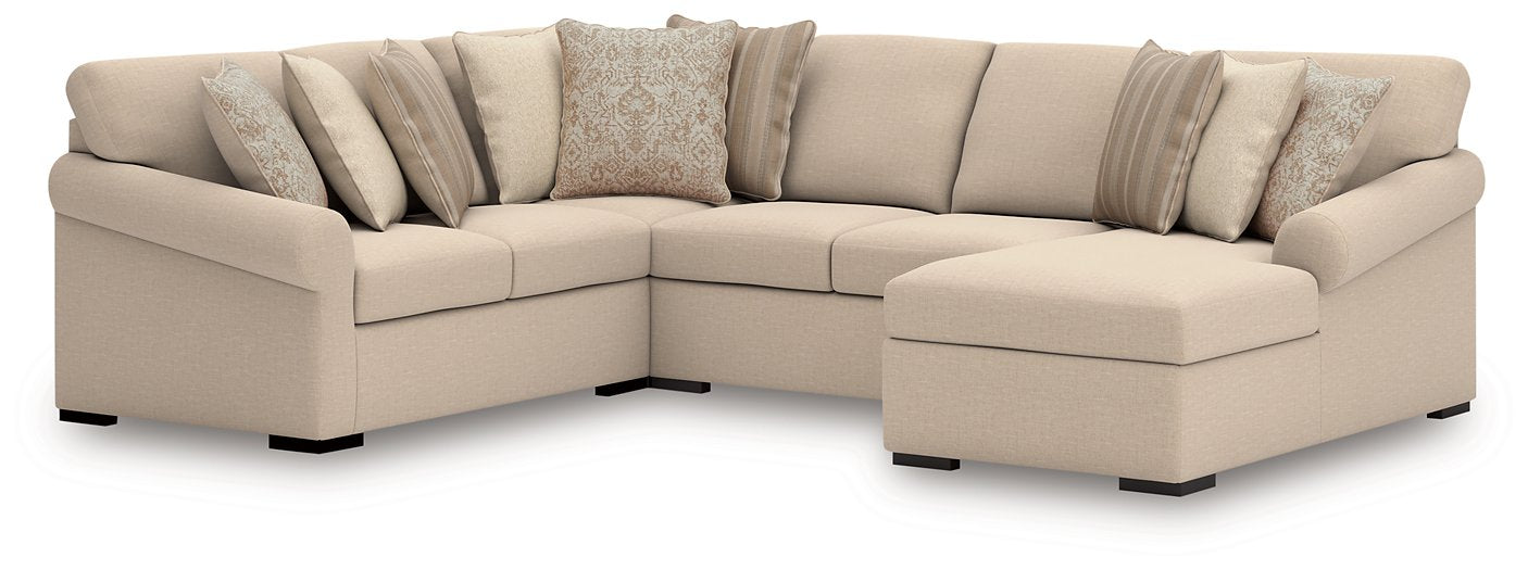 LadyMae Sectional with Chaise - Furniture 4 Less (Jacksonville, NC)