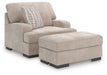 High Profile Chair & Ottoman Living Room Set - Furniture 4 Less (Jacksonville, NC)
