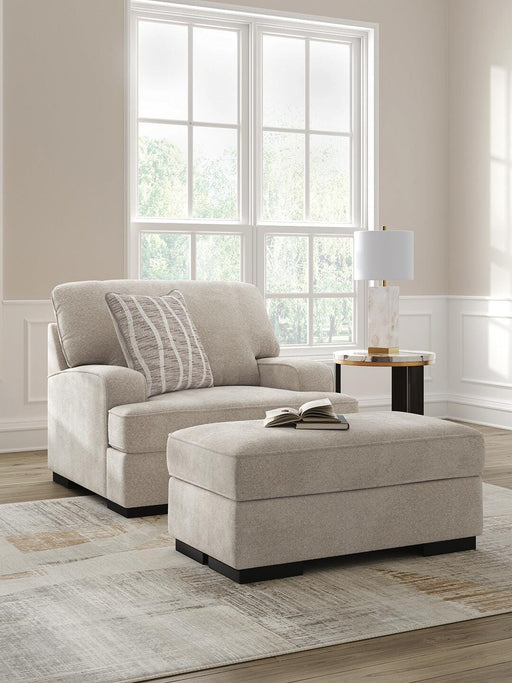 High Profile Chair & Ottoman Living Room Set - Furniture 4 Less (Jacksonville, NC)