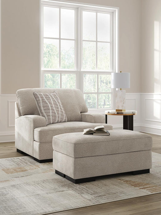 High Profile Chair & Ottoman Living Room Set - Furniture 4 Less (Jacksonville, NC)