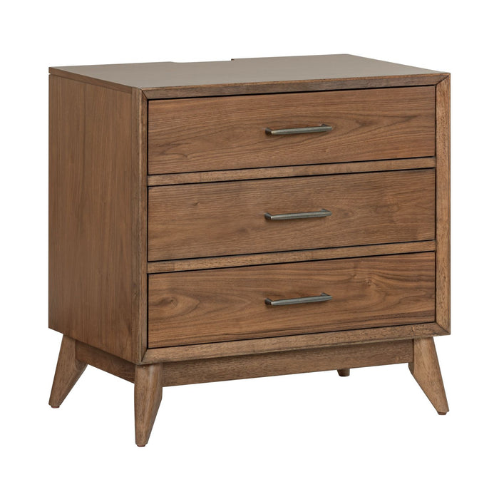 Century Modern Nightstand w/ Charging Station - Furniture 4 Less (Jacksonville, NC)