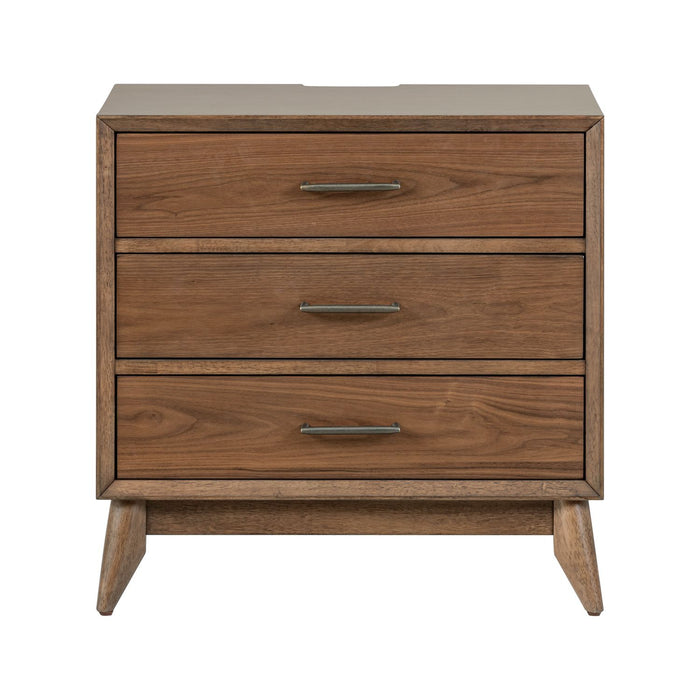 Century Modern Nightstand w/ Charging Station - Furniture 4 Less (Jacksonville, NC)