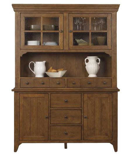 Liberty Furniture Hearthstone Buffet in Rustic Oak - Furniture 4 Less (Jacksonville, NC)