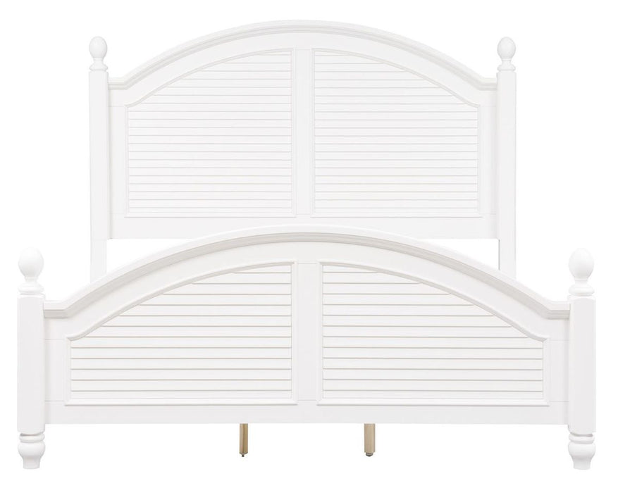Liberty Furniture Summer House King Poster Bed in Oyster White - Furniture 4 Less (Jacksonville, NC)