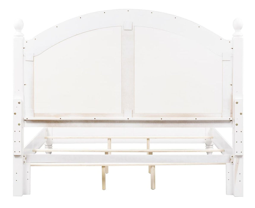 Liberty Furniture Summer House King Poster Bed in Oyster White - Furniture 4 Less (Jacksonville, NC)