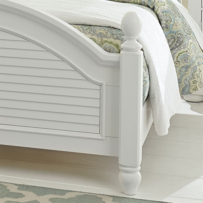 Liberty Furniture Summer House King Poster Bed in Oyster White - Furniture 4 Less (Jacksonville, NC)