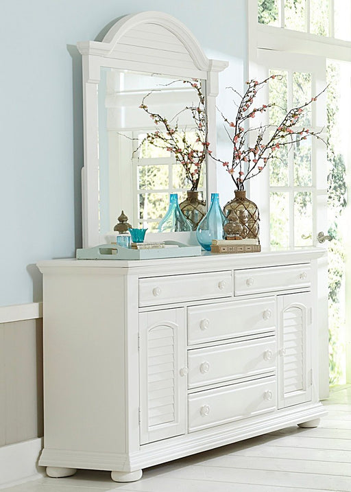 Liberty Furniture Summer House Mirror in Oyster White - Furniture 4 Less (Jacksonville, NC)