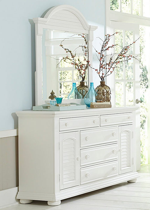 Liberty Furniture Summer House 5 Drawer Dresser in Oyster White - Furniture 4 Less (Jacksonville, NC)