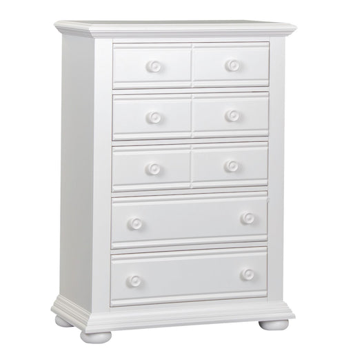 Summer House 5 Drawer Chest in White - Furniture 4 Less (Jacksonville, NC)