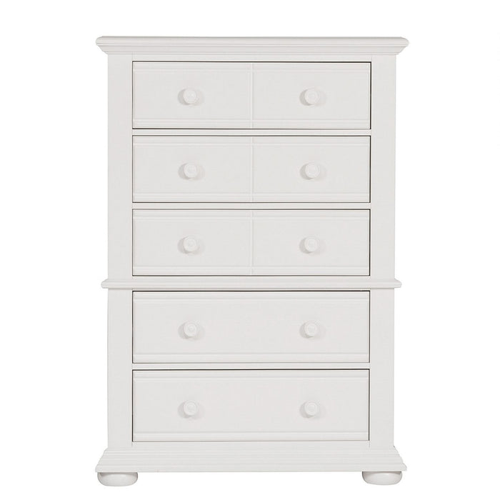 Summer House 5 Drawer Chest in Oyster White - Furniture 4 Less (Jacksonville, NC)