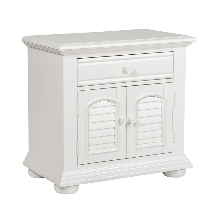 Summer House 1 Drawer Nightstand in Oyster White - Furniture 4 Less (Jacksonville, NC)