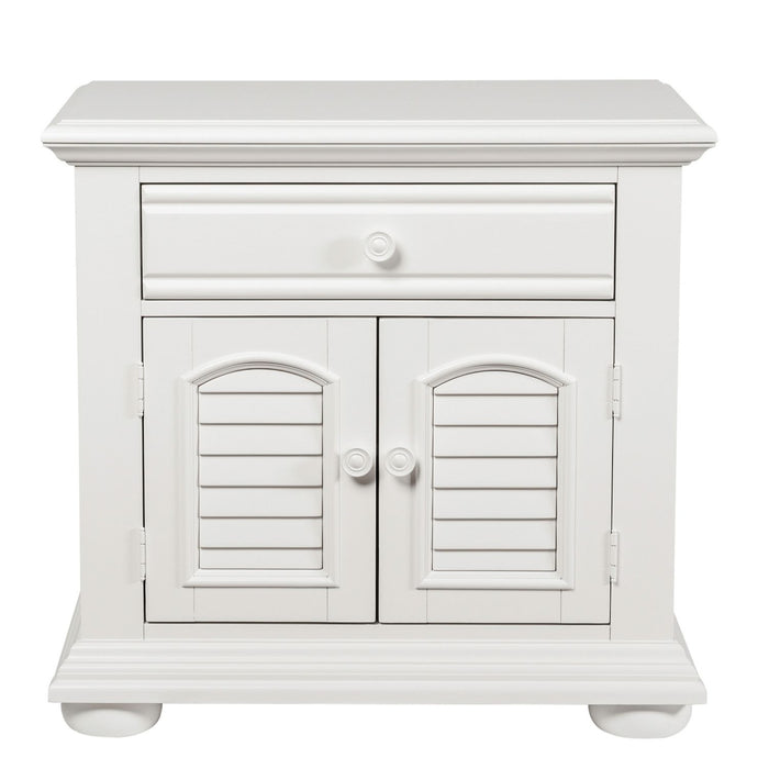 Summer House 1 Drawer Nightstand in Oyster White - Furniture 4 Less (Jacksonville, NC)