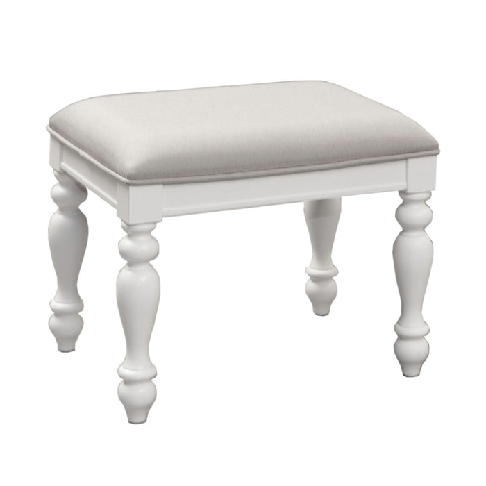 Summer House I Vanity Stool in Oyster White - Furniture 4 Less (Jacksonville, NC)
