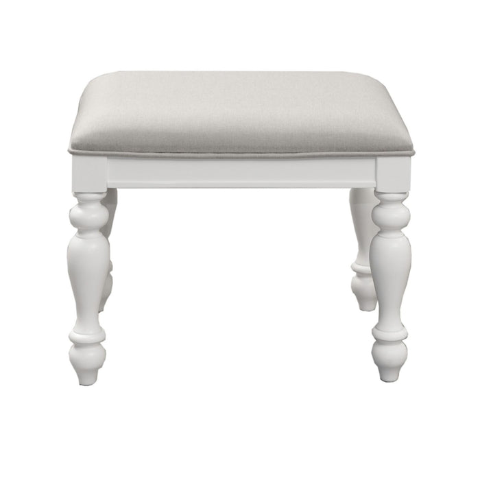 Summer House I Vanity Stool in Oyster White - Furniture 4 Less (Jacksonville, NC)