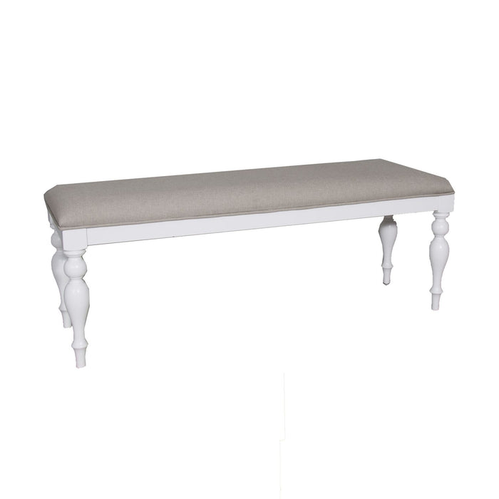 Summer House Bench in Oyster White - Furniture 4 Less (Jacksonville, NC)
