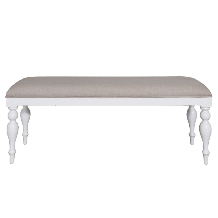 Summer House Bench in Oyster White - Furniture 4 Less (Jacksonville, NC)
