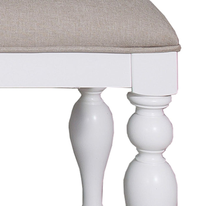 Summer House Bench in Oyster White - Furniture 4 Less (Jacksonville, NC)
