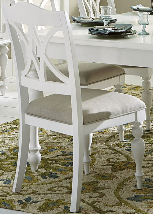 Liberty Furniture Summer House Slatback Side Chair in Oyster White (Set of 2) - Furniture 4 Less (Jacksonville, NC)