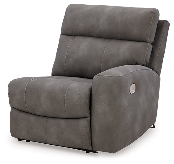 Next-Gen DuraPella Power Reclining Sectional Loveseat with Console - Furniture 4 Less (Jacksonville, NC)