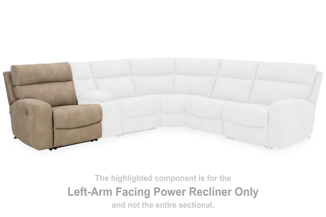 Next-Gen DuraPella Power Reclining Sectional Loveseat with Console - Furniture 4 Less (Jacksonville, NC)