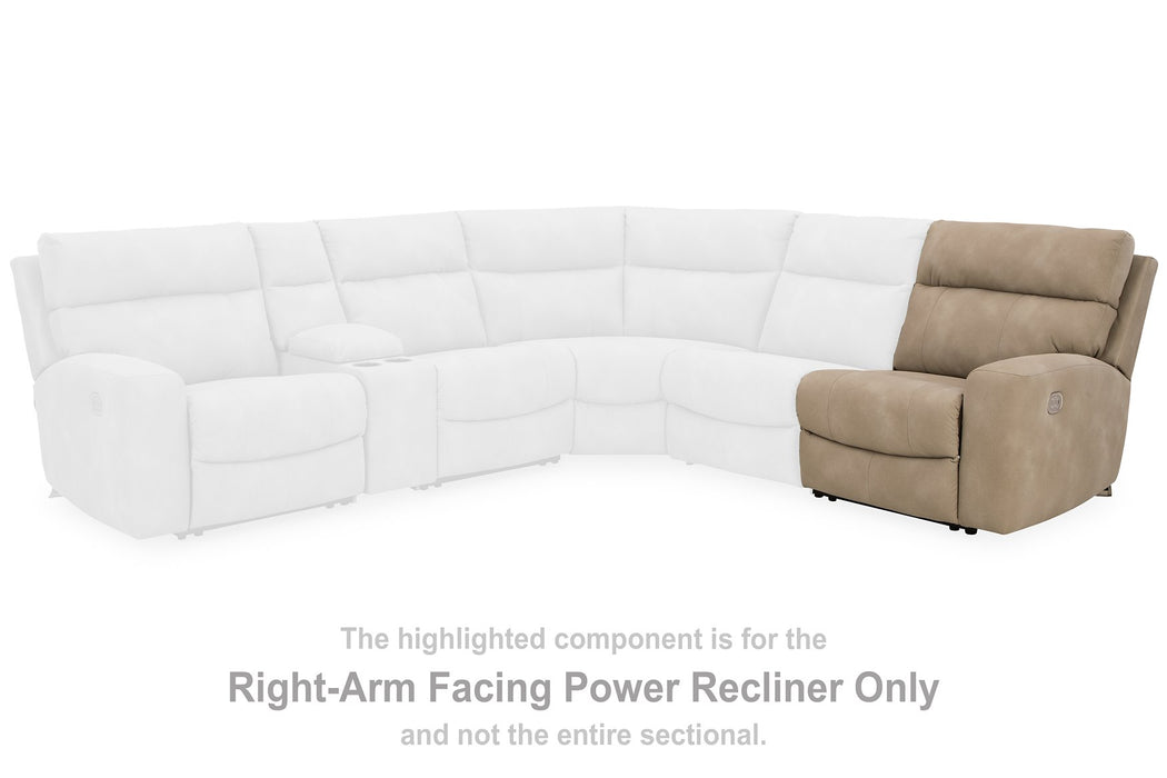 Next-Gen DuraPella Power Reclining Sectional Loveseat with Console - Furniture 4 Less (Jacksonville, NC)