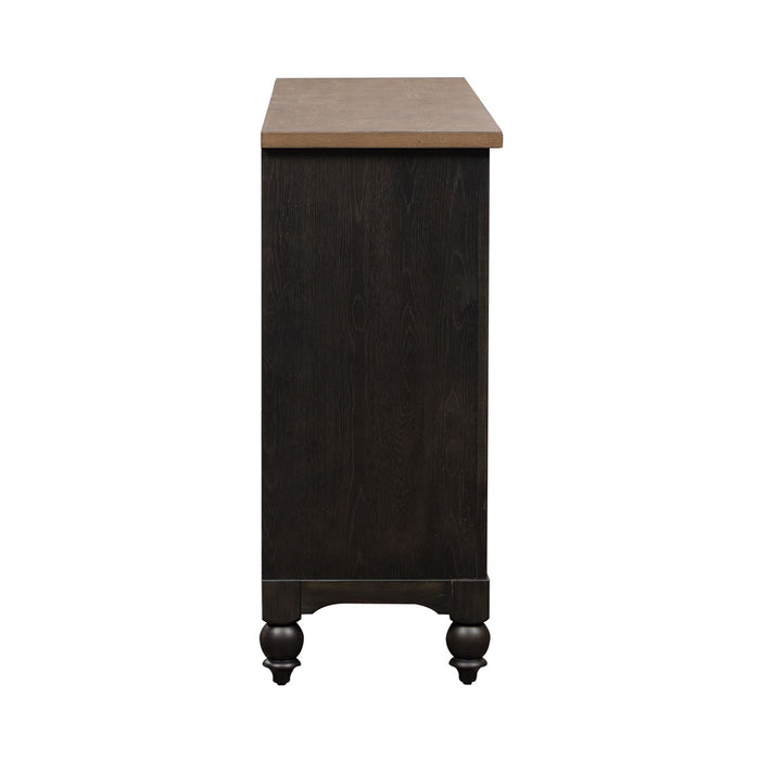 Americana Farmhouse 9 Drawer Dresser in Black - Furniture 4 Less (Jacksonville, NC)