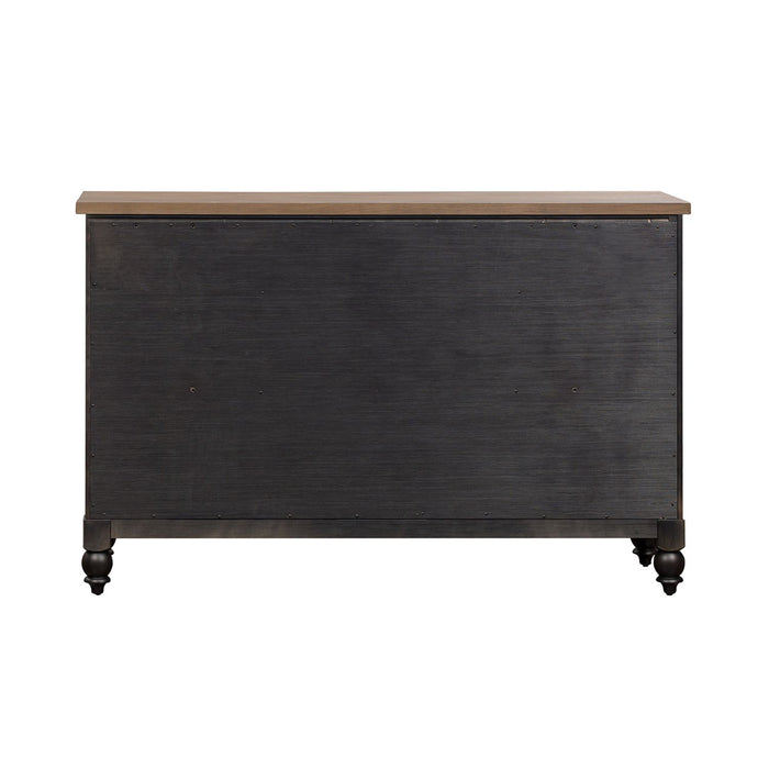 Americana Farmhouse 9 Drawer Dresser in Black - Furniture 4 Less (Jacksonville, NC)