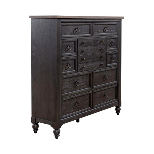 Liberty Furniture Americana Farmhouse 12 Drawer Chesser in Black - Furniture 4 Less (Jacksonville, NC)