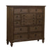 Americana Farmhouse 12 Drawer Chesser in Dusty Taupe and Black - Furniture 4 Less (Jacksonville, NC)