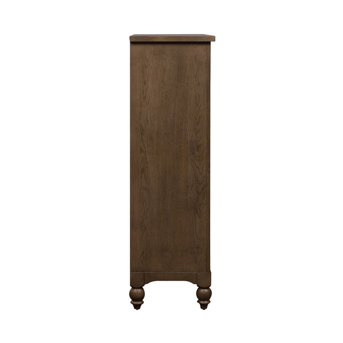 Americana Farmhouse 12 Drawer Chesser in Dusty Taupe and Black - Furniture 4 Less (Jacksonville, NC)