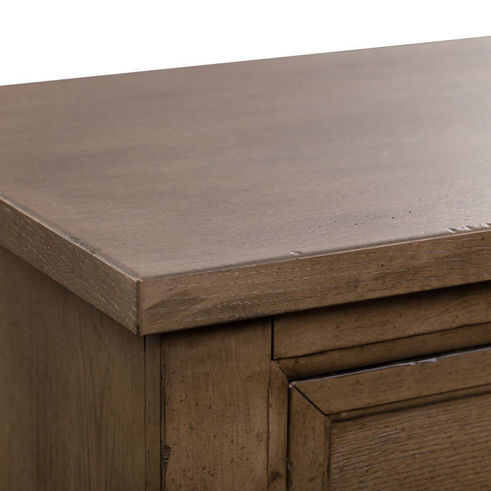 Americana Farmhouse 12 Drawer Chesser in Dusty Taupe and Black - Furniture 4 Less (Jacksonville, NC)