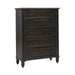 Americana Farmhouse 5 Drawer Chest in Black - Furniture 4 Less (Jacksonville, NC)
