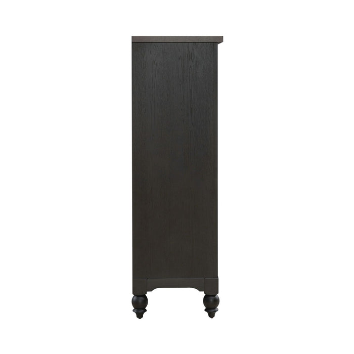Americana Farmhouse 5 Drawer Chest in Black - Furniture 4 Less (Jacksonville, NC)