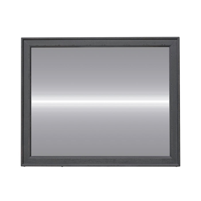 Americana Farmhouse Landscape Mirror in Black - Furniture 4 Less (Jacksonville, NC)