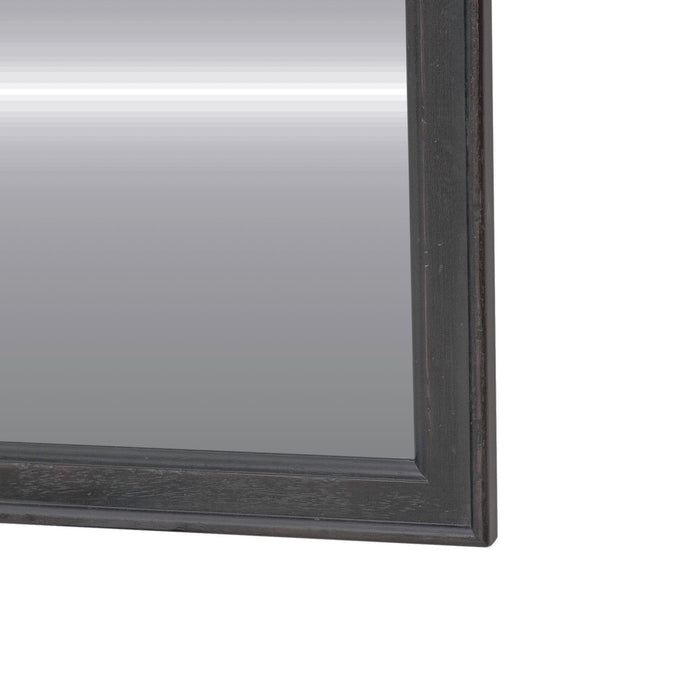 Americana Farmhouse Landscape Mirror in Black - Furniture 4 Less (Jacksonville, NC)