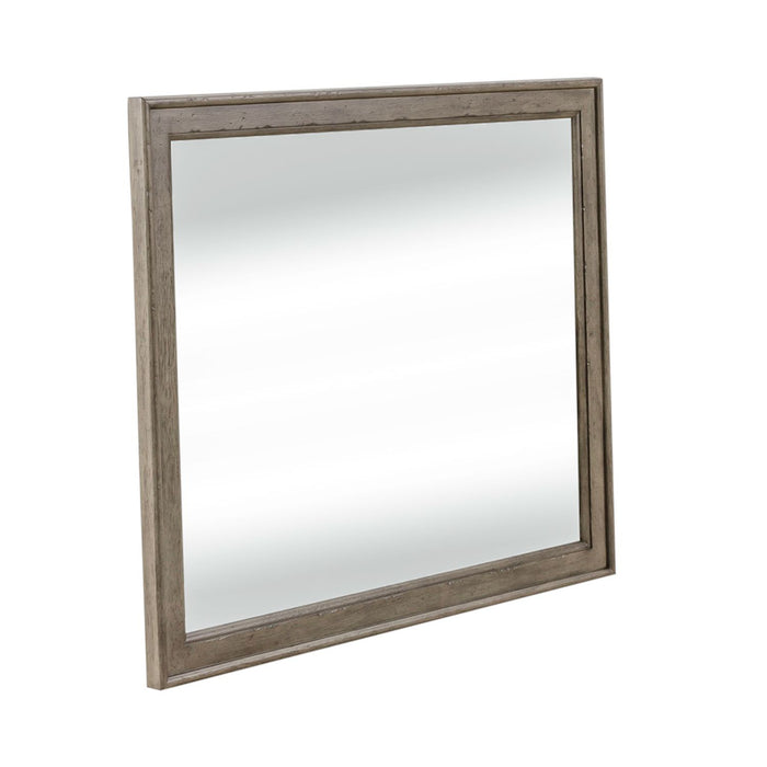 Americana Farmhouse Landscape Mirror in Dusty Taupe and Black - Furniture 4 Less (Jacksonville, NC)