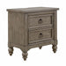 Americana Farmhouse 2 Drawer Nightstand in Dusty Taupe and Black - Furniture 4 Less (Jacksonville, NC)