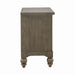 Americana Farmhouse 2 Drawer Nightstand in Dusty Taupe and Black - Furniture 4 Less (Jacksonville, NC)