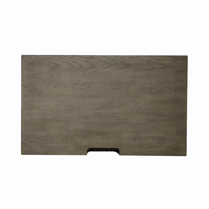 Americana Farmhouse 2 Drawer Nightstand in Dusty Taupe and Black - Furniture 4 Less (Jacksonville, NC)