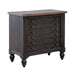 Americana Farmhouse 6 Drawer Bedside Chest in Black - Furniture 4 Less (Jacksonville, NC)