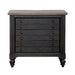 Americana Farmhouse 6 Drawer Bedside Chest in Black - Furniture 4 Less (Jacksonville, NC)