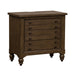 Americana Farmhouse 6 Drawer Bedside Chest in Dusty Taupe and Black - Furniture 4 Less (Jacksonville, NC)