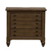 Americana Farmhouse 6 Drawer Bedside Chest in Dusty Taupe and Black - Furniture 4 Less (Jacksonville, NC)
